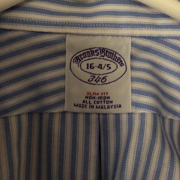Brooks Brothers 346 blue/white striped dress shirt - Picture 3 of 3